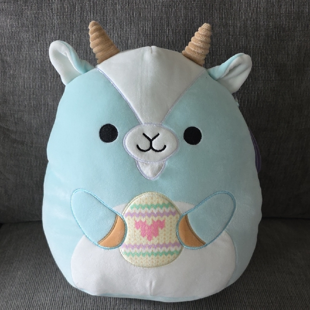 Adorable Squishmallow Domingo The Blue Easter Goat, 12 Inches, NWT.